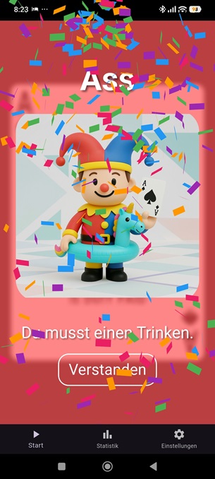 Asse ziehen - card drawn: Ace