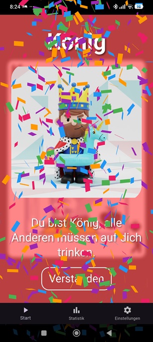 Asse ziehen - card drawn: King